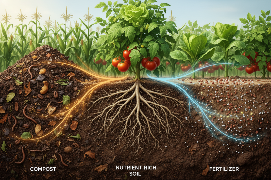 Compost and Fertilizer: The Perfect Duo for Healthier Soil and Stronger Crops