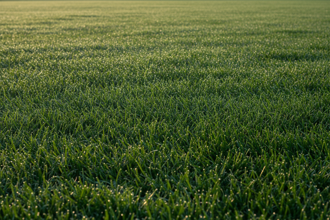 Gardener applying the best fertilizer for grass to green lawn
